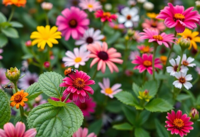 How can I attract beneficial insects like ladybugs and lacewings to my garden?