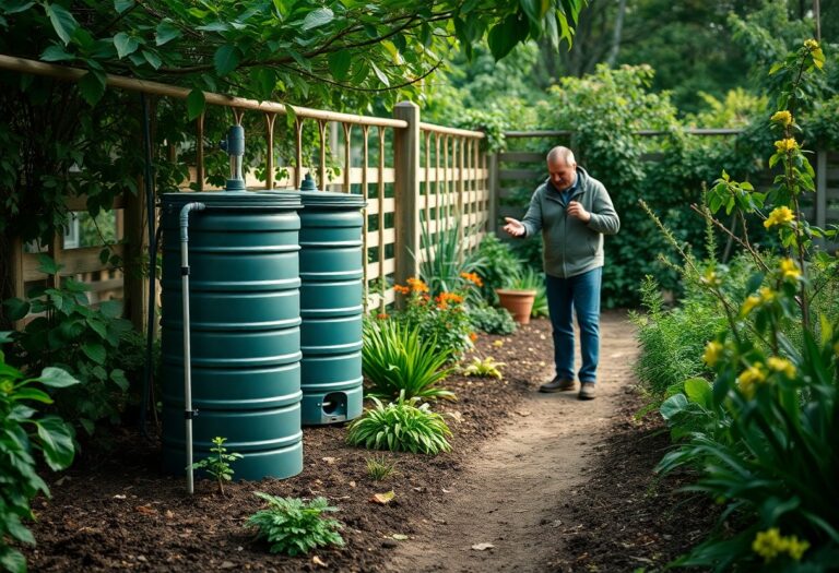 What are the best organic practices for water conservation in gardening?