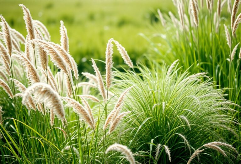 Which ornamental grasses are best for adding texture and movement to a landscape?