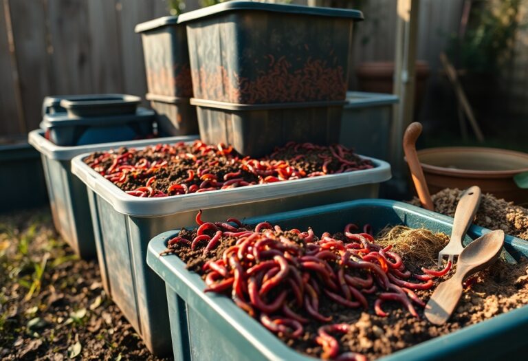 How do I build a worm farm for vermicomposting at home?