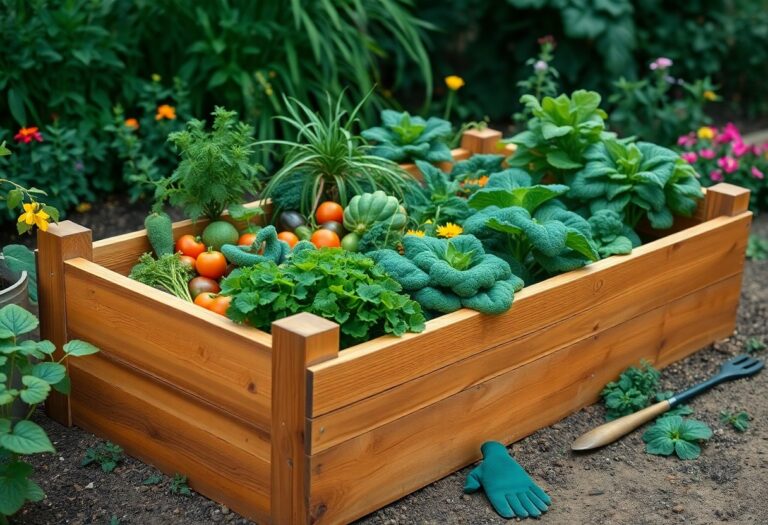 How do I build and maintain a raised bed for vegetable gardening?