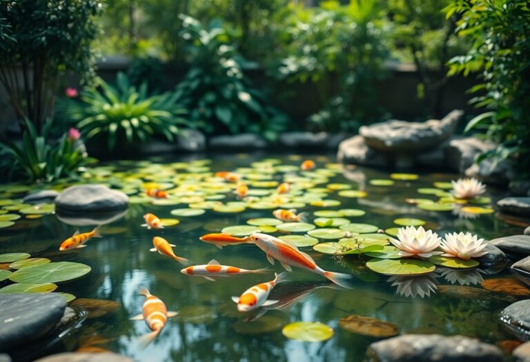 How do I create a water garden that supports both aquatic life and visual appeal?