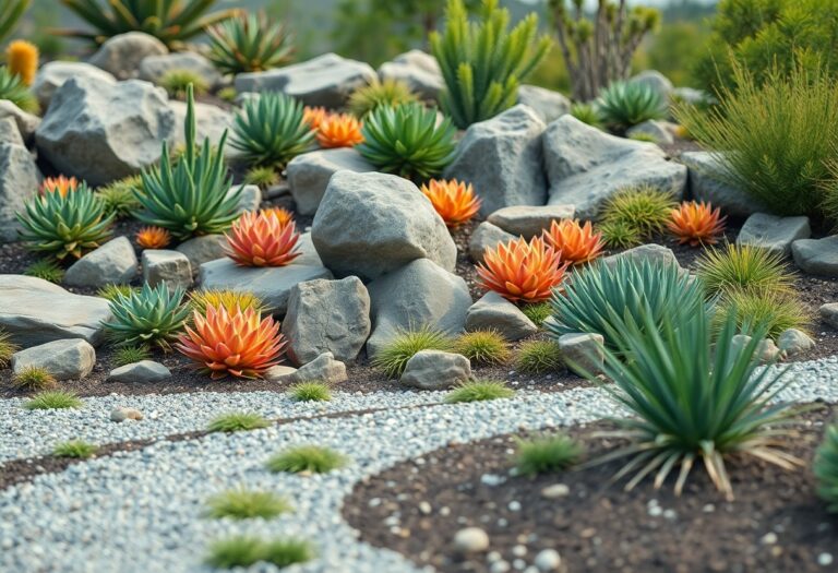 What are some creative rock garden ideas for low-maintenance beauty?