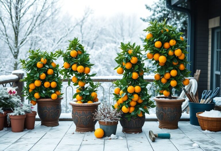 How do I grow citrus trees in containers in cold climates?