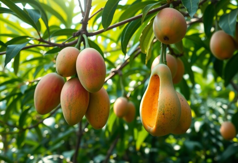 How can I successfully grow tropical fruits like mangoes and papayas in subtropical areas?