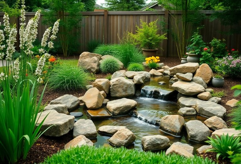 How do I install a DIY pond or water feature in my garden?