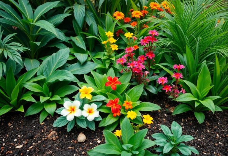 What soil and fertilizer requirements do tropical garden plants need for optimal growth?