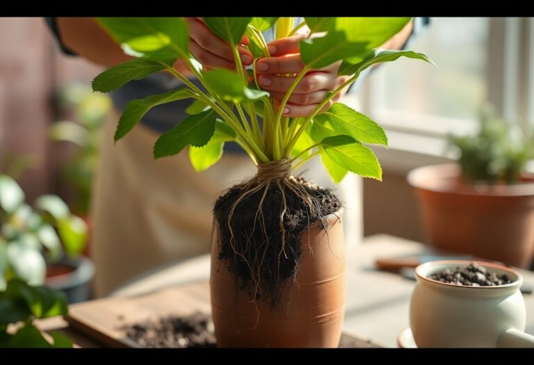 What are the best tips for repotting root‑bound plants in containers?