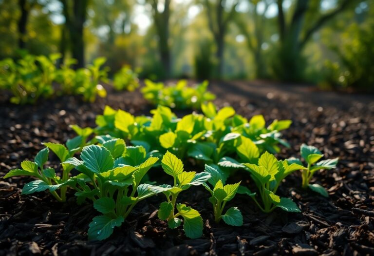 How can mulch be used to retain moisture in vegetable beds effectively?